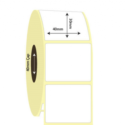 40mm x 30mm Kuşe Etiket