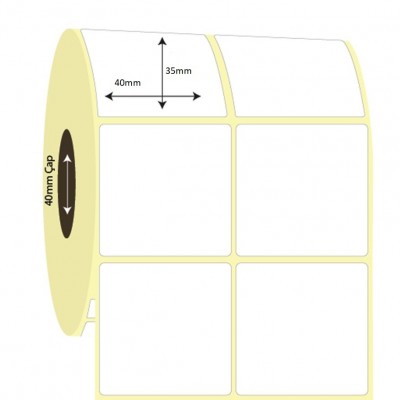 40mm x 35mm 2'li Ayrık Kuşe Etiket
