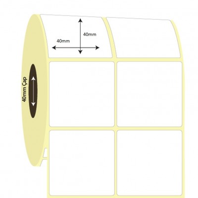 40mm x 40mm 2'li Ayrık Kuşe Etiket