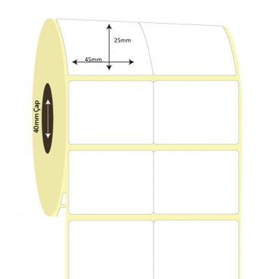 45mm x 25mm 2'li Ayrık Kuşe Etiket