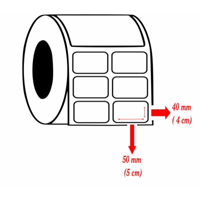 50mm x 40mm 2'li Ayrık Kuşe Etiket