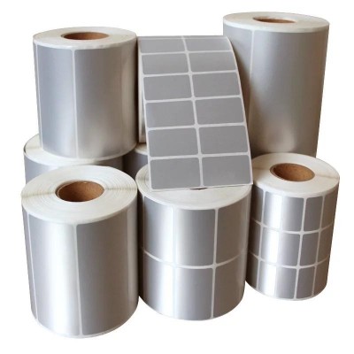 25mm x 45mm 4'lü Ayrık Sılver Mat Etiket (Sticker)