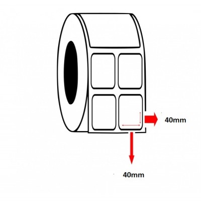 40mm x 40mm 2'li Ayrık Termal Etiket