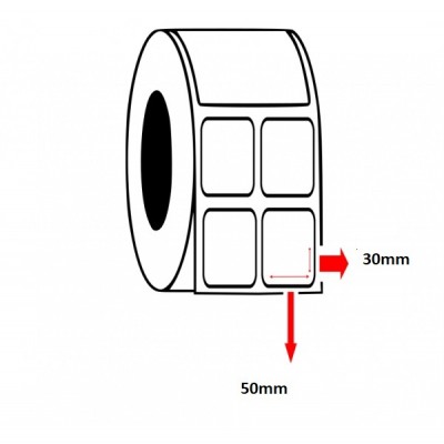 50mm x 30mm 2' li Ayrık Termal Etiket