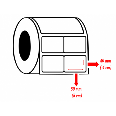 50mm x 40mm 2'li Ayrık Termal Etiket